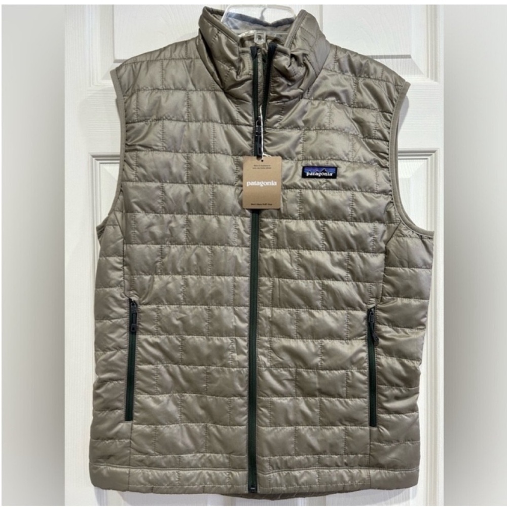 Patagonia Men’s Small Nano Puff Insulated Vest Seabird Grey Puffer NWT Puffy - Picture 1 of 7